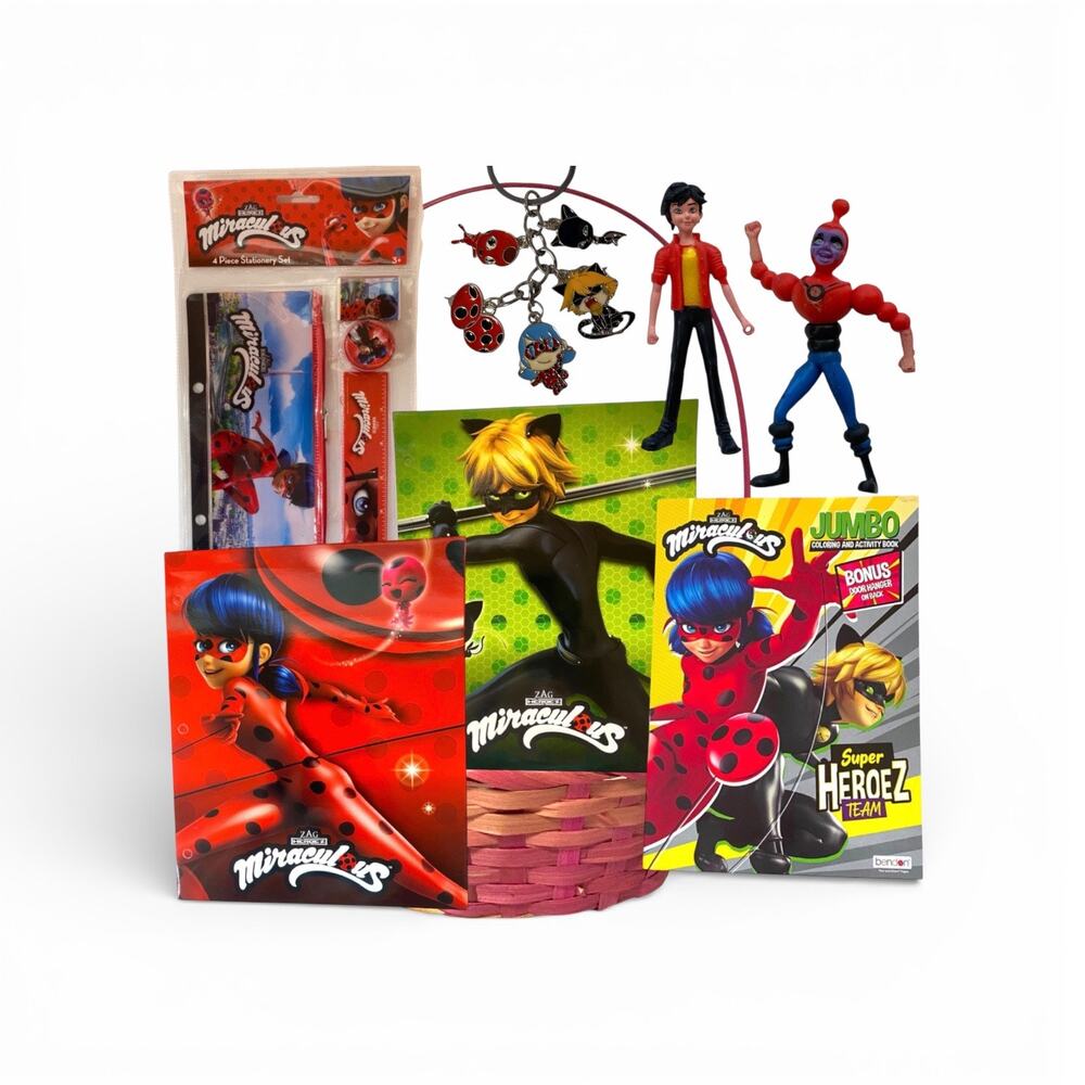 Miraculous Easter Basket Filler Set Ladybug Cat Noir Toys Books